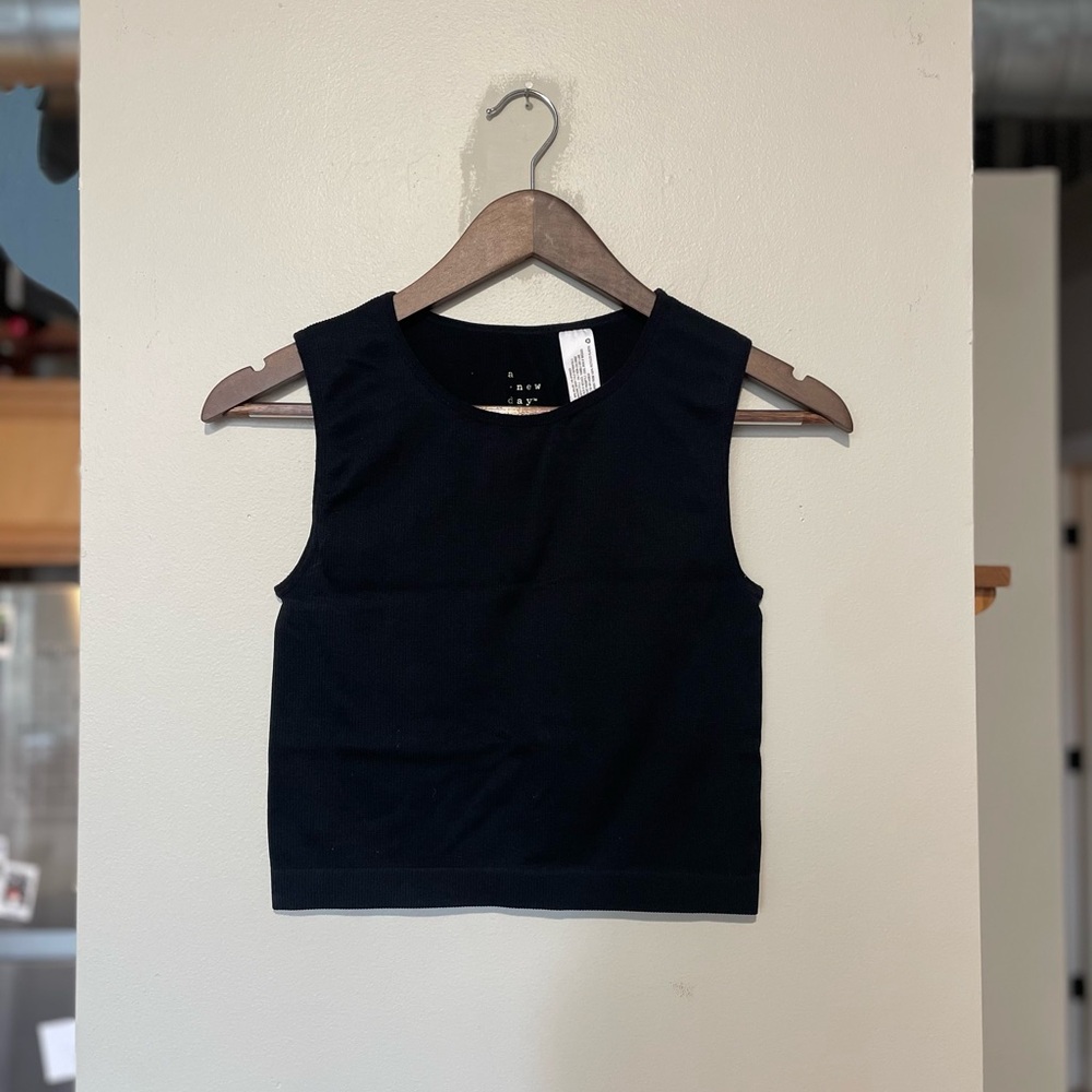 Black Ribbed Tank